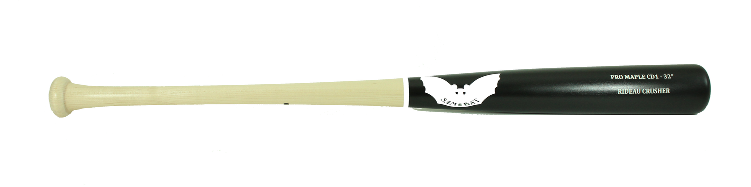 Sam Bat - CD1-Stock / All Black (White) - Maple Wood Baseball Bat
