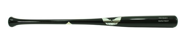 SAM BAT TE037, Pro Select, maple baseball bat, all  black, silver metallic  logo.